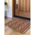 thumbnail image 1 of Southwest Boho Door Mat&nbsp;Indoor Outdoor Entrance,Non Slip Rug for Kitchen Bathroom Entryway Rug,Retro Farmhouse Abstract Geometric Striped Washable Doormat Floor Mat 20x31.5 Inch, 1 of 8