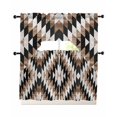 thumbnail image 1 of Southwest Brown Swag Curtains for Living Room/Bedroom Windows, Geometric Farmhouse Aztec Tribal Kitchen Curtains and Valances Set 36 Inch Length, Light Filtering Swags Valance Curtain Panels, 1 of 5