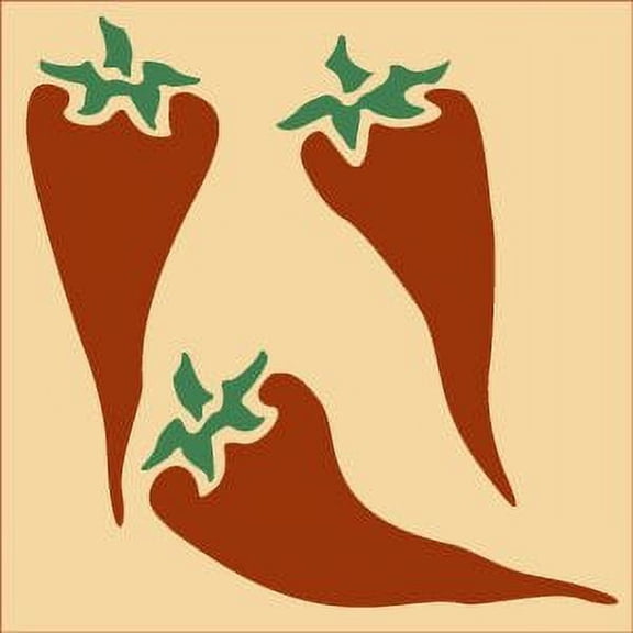 Southwest Chili Peppers 1 Stencil - SET OF 3 - Desert Designs DIY Signs Reusable Mylar Plastic for Wall Decor Art Craft Painting - The Artful Stencil