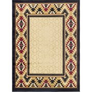 Southwest Cream Rug - Durable for High Traffic Floors
