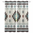thumbnail image 1 of Southwest Ethnic Blackout Curtains for Bedroom Living Room Darkening Curtains 90 Inch Boho Aztec Tribal Abstract Aesthetic Black Out Window Curtain Privacy Window Treatment Grommet Drapes 52"x90"x2, 1 of 9