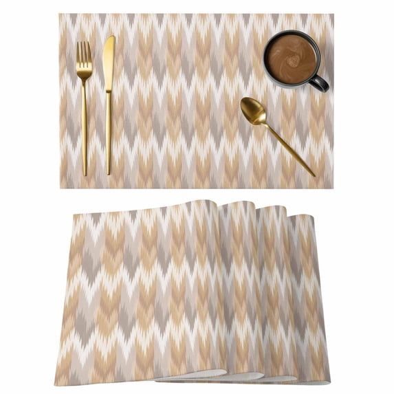 Southwest Ethnic Group Pattern Placemats Set of 6,Wipeable Washable Table Mats for Dining Tables, Abstract Geometric Art Place Mats for Kitchen Event Party Tabletop Decor