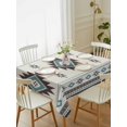 thumbnail image 1 of Southwest Ethnic Tablecloth Rectangle Table Cloth 60x84, Waterproof Tablecloth Outdoor Table Cloth, Boho Aztec Tribal Abstract Aesthetic Washable Table Cover for Kitchen Dinning Party, 1 of 8