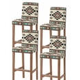 thumbnail image 1 of Southwest Geometric Bar Stool Covers Set of 4, Brown Mexican Aztec Boho Tribal Stretch Washable Bar Chair Covers with Backs, Removable Pub Counter Height Chair Cover for Kitchen Dining Room Cafe, 1 of 7