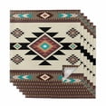 thumbnail image 1 of Southwest Geometric Cloth Napkins, Brown Mexican Aztec Boho Tribal Washable and Reusable Dinner Napkins Set of 6, Table Napkin for Kitchen Party Birthday Wedding Hotel Housewarming 20"x20", 1 of 8
