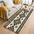 thumbnail image 1 of Southwest Geometric Kitchen Runner Rug 2x6 Washable Runners for Hallway Non Slip Brown Mexican Aztec Boho Tribal Large Area Rug Indoor Floor Carpet for Bathroom Laundry Entryway Bedroom Living Room, 1 of 8