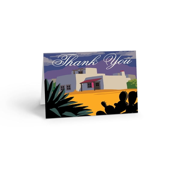 Stonehouse Collection | Southwest Home Thank You Note Card | Southwest Home Card | New Address, Blank Note Card - Adobe, Arizona, New Mexico