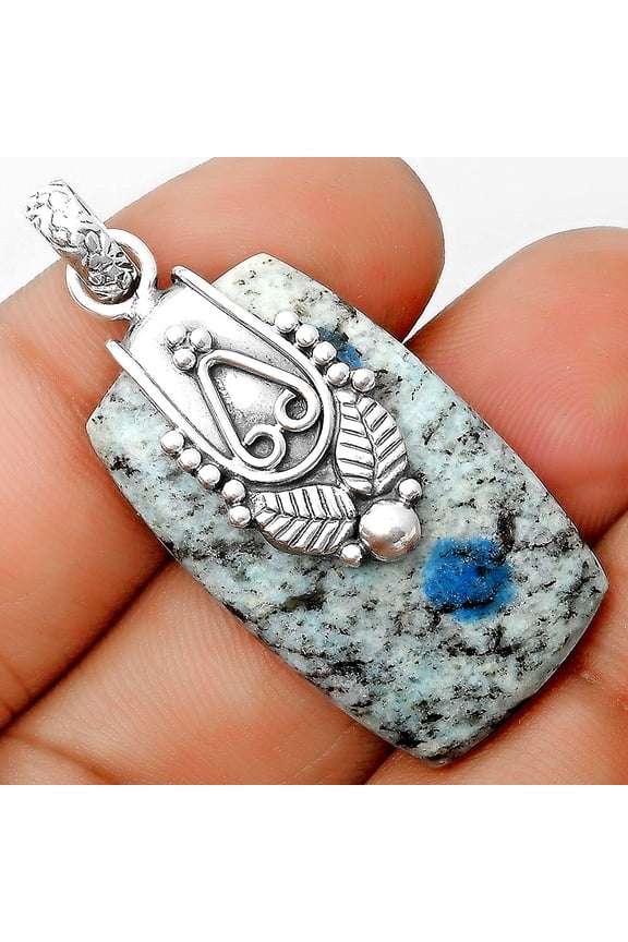 Southwest K2 Blue Azurite In Quartz 925 Sterling Silver Pendant Jewelry P-1313 SDP134580