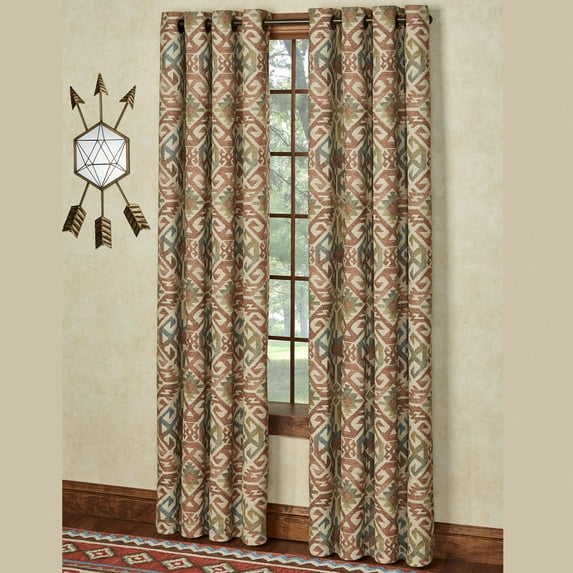 Southwest Medallion Bandera Wide Window Curtain Pair Grommet 100 x 84 Inches