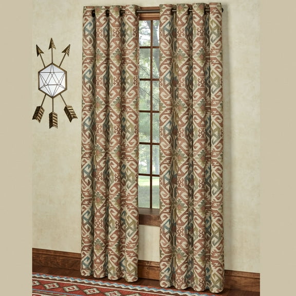 Southwest Medallion Bandera Wide Window Curtain Pair Grommet 100 x 84 Inches