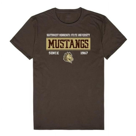 Southwest Minnesota State University Mustangs College Established T-Shirt, Brown - Medium