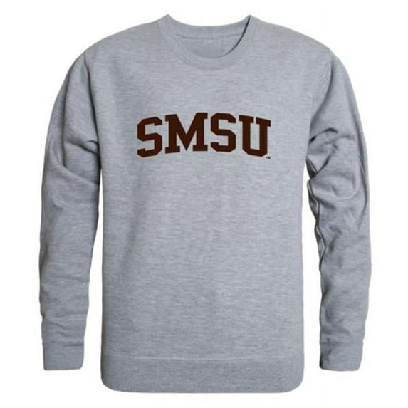 Southwest Minnesota State University Mustangs Game Day Crewneck Sweatshirt, Heather Grey - Small