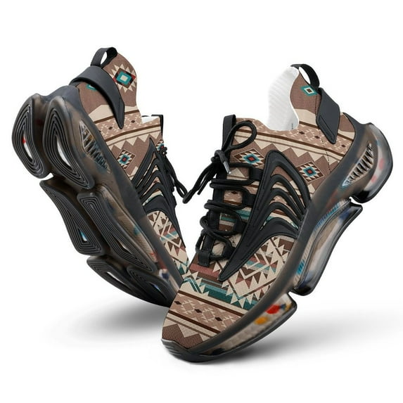 Southwest Native Aztec Walking Shoes for Men Woman Lightweight Tennis Fashion Elastic Sports Shoes Cushion Basketball Shoes