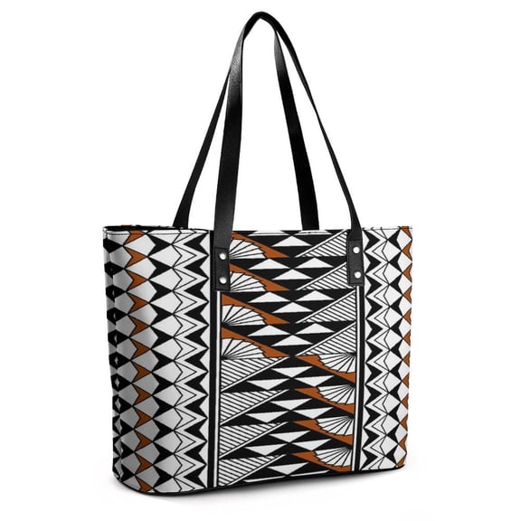 Southwest Native Rain And Sun Woman Leather Handbags Large Tote Bag Fashion Portable Handbags With Zipper