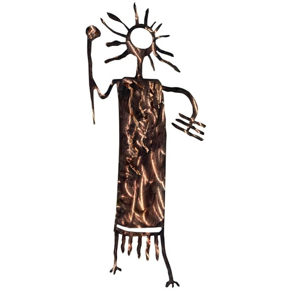 7055 817865020377 Petroglyph Ted Metal Wall Art, Copper