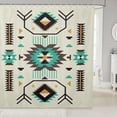 thumbnail image 1 of Southwest Shower Curtain Rustic Tribal Aztec Style Waterproof Curtain Abstract Art Vintage Bathroom Curtain for Women Adults Teens Kids Home Decor Green Brown Arrow Bath Curtain,12 Hooks,72" Wx72 L, 1 of 6