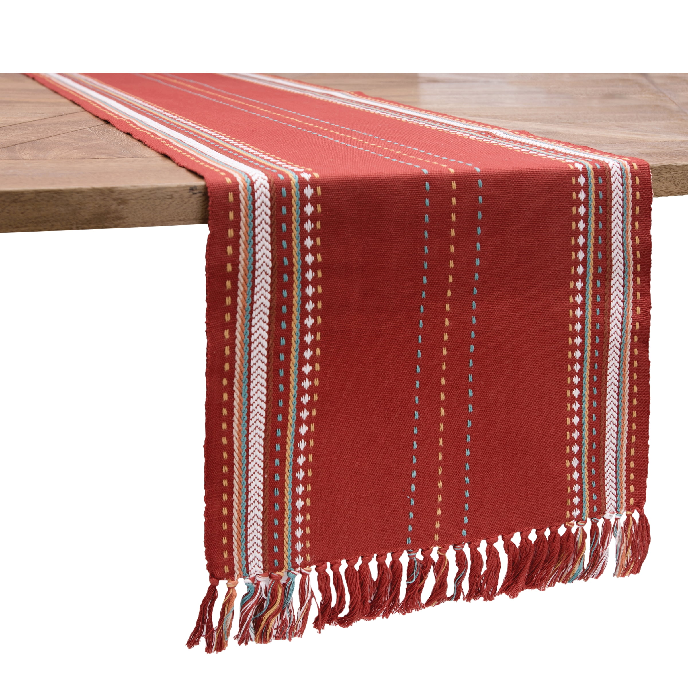 Southwest Sienna Table Runner Red Cotton 13
