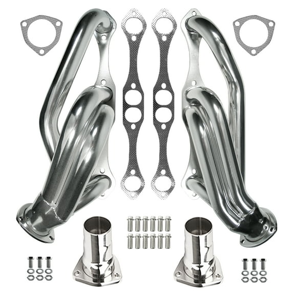 Southwest Speed 1955-57 Chevy Chassis Headers For Rack & Pinion,Sbc 262-400,Ceramic Hot Coated