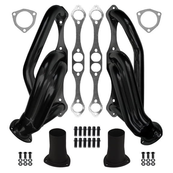 Southwest Speed 1955-57 Chevy Chassis Headers For Rack & Pinion,Sbc 262-400,Flat Black,Tri-5