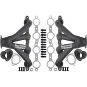 Southwest Speed Black Tight-Fit Block Hugger Headers For 97 & Newer Small Block Chevy Gen Iii Ls1 & Ls6 Engines,1 5/8" Tubes,Street Rod