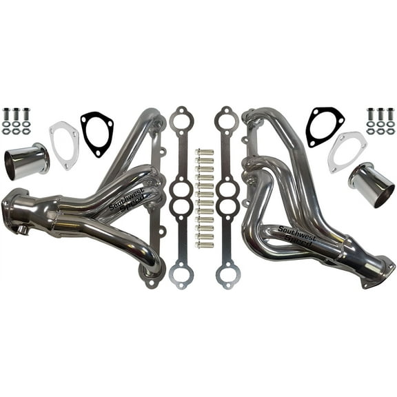 Southwest Speed Chrome 1978-1991 Gm Performance Short Headers For Small Block Chevy 305-350 Engines,Chevy Malibu Camaro Regal Cutlass Pontiac Firebird