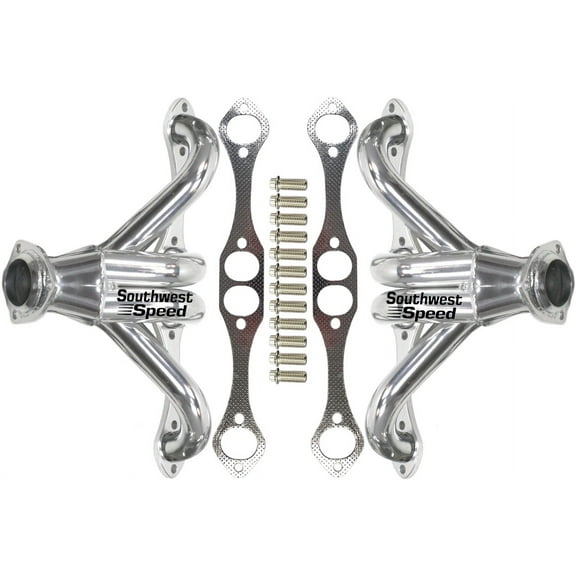Southwest Speed Chrome Tight-Fit Block Hugger Headers,Chevy Zz-4 Crate Engines,92-Up Lt-4 Style D-Port Heads,1 5/8,Street Rod,Hot Rod,Rat Rod,Model A