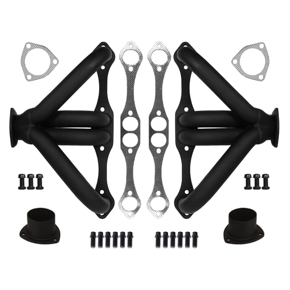 Southwest Speed Small Block Chevy Hugger Tight-Fit Headers,Flat Black,Street Rod,Hot,Rat