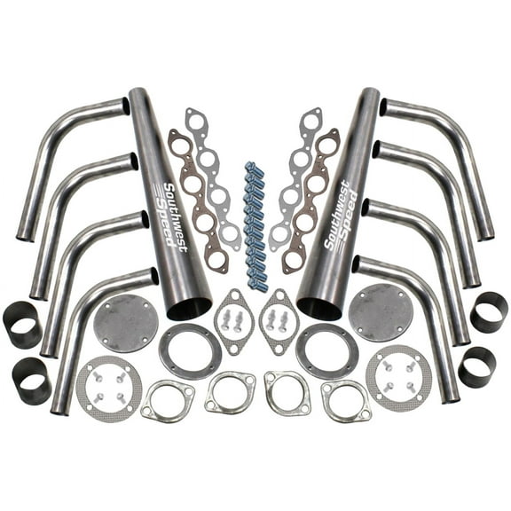 Southwest Speed Weld-Together Lake Style Header Kit With 3 1/2" Mega-Phone Collectors For Big Block Chevy 366-502 Engines,Street Rod,Hot,Rat