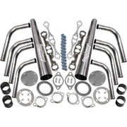 Southwest Speed Weld-Together Lake Style Header Kit With 3 1/2" Mega-Phone Collectors For Small Block Chevy 262-400 Engines,Street Rod,Hot,Rat