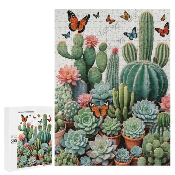 Southwest Style Cactus and Succulent Decor – 500 Piece Puzzle | Fun Activity for Plant Enthusiasts, Nature Lovers, and Home Decor Fans Looking for a Relaxing Challenge