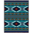 thumbnail image 1 of Southwest Western Design Geometric Cornflower Tapestry Throw Blanket USA Made, 1 of 2