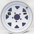 thumbnail image 1 of Southwest Wheel 15" x 5" White Spoke Trailer Wheel 5-4.5" Bolt Circle 128693, 1 of 3