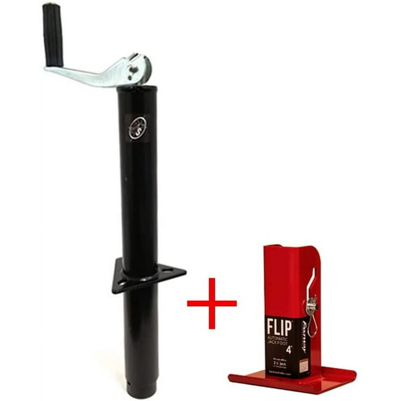 Southwest Wheel 2,000 lbs. top Wind RAM A-Frame Trailer Jack w/ 4" Flip Foot