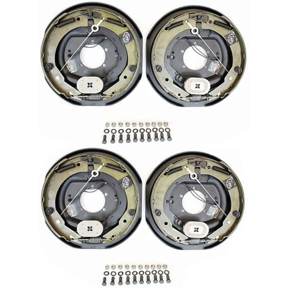 Southwest Wheel 2-Pack 12" x 2" TruRyde Self-Adjusting Electric Brakes with Hardware (2 Right Hand + 2 Left Hand)
