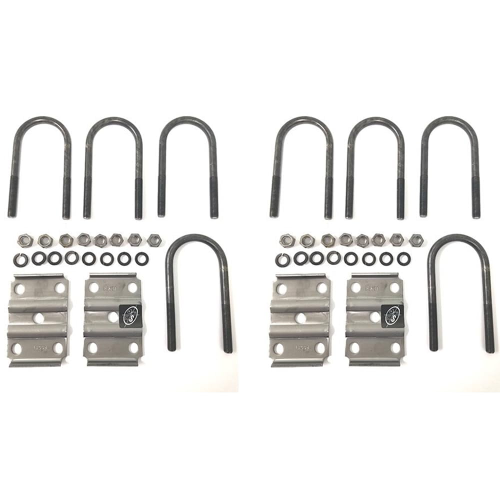 Southwest Wheel 2-Pack U Bolt Kit for 5,200-7000 lbs. 3" Round Trailer Axle 7 1/8" Long 9/16" Diameter Made in The U.S.A.