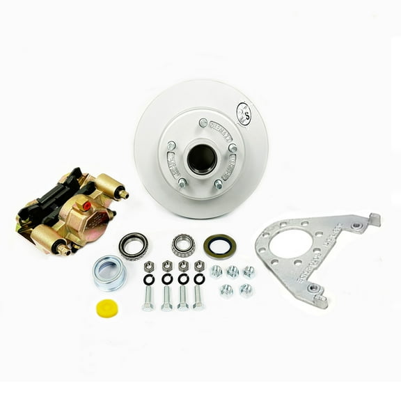 Southwest Wheel 3,500 lbs. Gold Finish Disc Trailer Axle Brake Kit for One Wheel