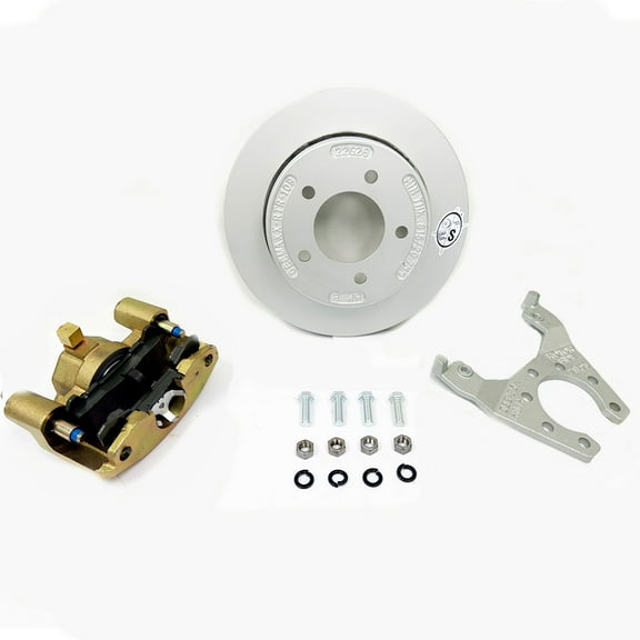 Southwest Wheel 3,500 lbs. Slip Over Disc Brake Kit for One Wheel with Gold Zinc Caliper
