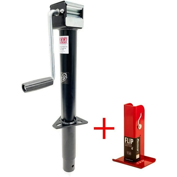 Southwest Wheel 5,000 lbs Side Wind RAM A-Frame Trailer Jack w/ 6" Flip Foot