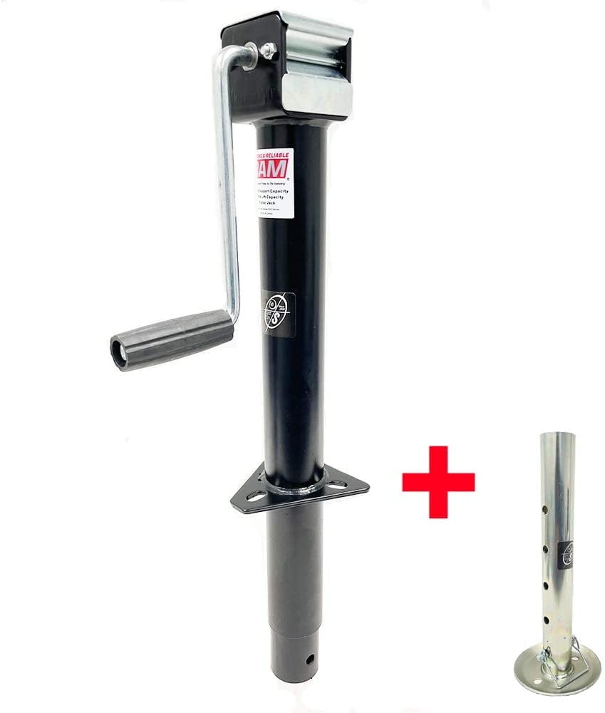 Southwest Wheel Trailer Jack RAM A-Frame Side Wind 5,000 lbs Capacity with Zinc Adjustable Drop Leg