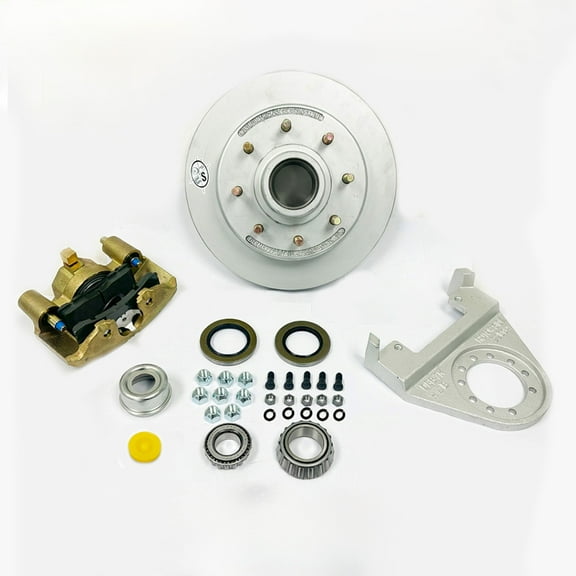 Southwest Wheel 7,000 lbs. Gold Finish Disc Trailer Axle Brake Kit for One Wheel