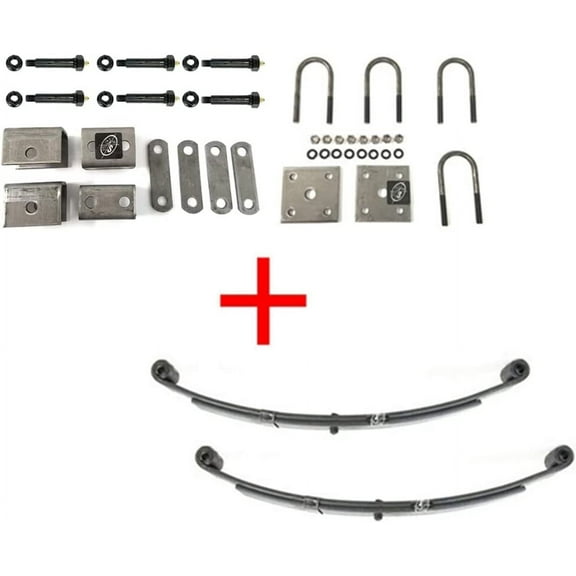 Southwest Wheel Greaseable 2,000 lbs. Trailer Axle Suspension Kit Incl. Leaf Springs, Hanger & U-Bolt kit