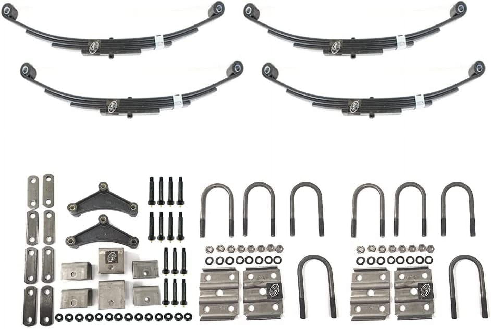 Southwest Wheel™ Greaseable 3,500 lbs. Tandem Trailer Axle Suspension Kit (Leaf Springs, Hanger & U-Bolt kit)