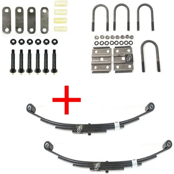 Southwest Wheel Greaseable 3,500 lbs. Trailer Axle Suspension Kit Incl. Leaf Springs, Shackle & U-Bolt kit