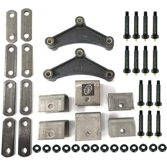 Southwest Wheel Tandem Trailer Axle Hanger Kit Greaseable for Double Eye Springs 3.5K Axles