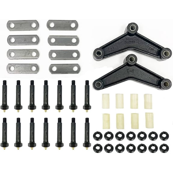 Southwest Wheel Greaseable Tandem Trailer Axle Shackle Kit for Double Eye Springs 3.5K - 5.2K Axles