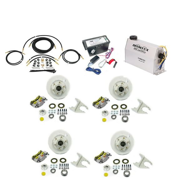 Southwest Wheel MAXX KIT Electric Over Hydraulic 5,200 lbs. Disc Brake Kit for a Tandem Axle with MAXX Caliper