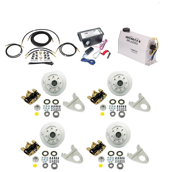 Southwest Wheel MAXX KIT Electric Over Hydraulic 5,200 lbs. Disc Brake Kit for a Triple Axle with MAXX Caliper
