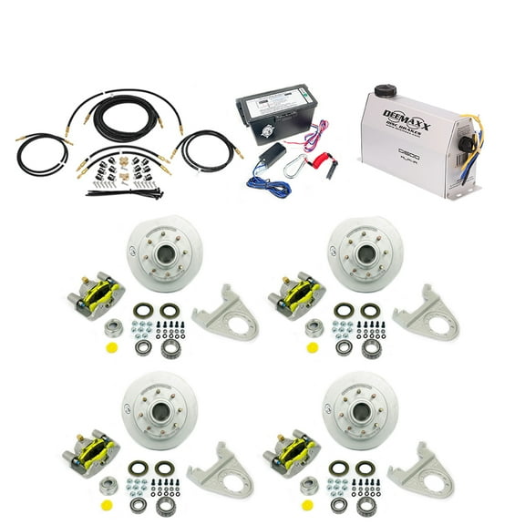 Southwest Wheel MAXX KIT Electric Over Hydraulic 7,000 lbs. Disc Brake Kit for a Tandem Axle with MAXX Caliper