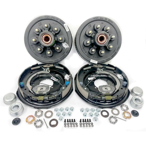 Southwest Wheel Pre-Greased Easy Assemble 8 on 6.5" Hub and Drum 9/16" Studs USA Self-Adjusting Electric Brake kit for 7,000 lbs. Trailer Axle