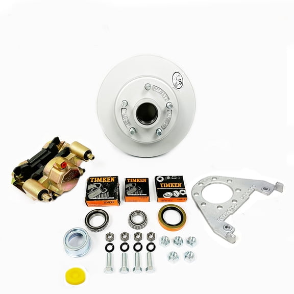 Southwest Wheel Pro 3,500 lbs. Gold Finish Disc Trailer Axle Brake Kit for One Wheel